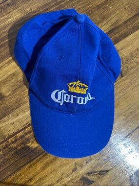Corona Royal Blue Hat with Yellow Crown Logo